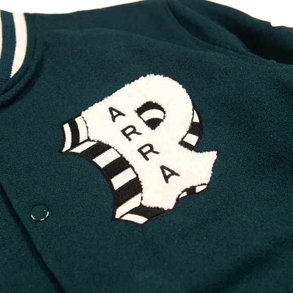 PARRA CLOUDY STAR VARSITY JACKET (PINE GREEN) XL - Picture 3 of 8